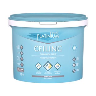 Фарба акрилова для стель Sniezka PLATINIUM CEILING сніжно-біла 5 л