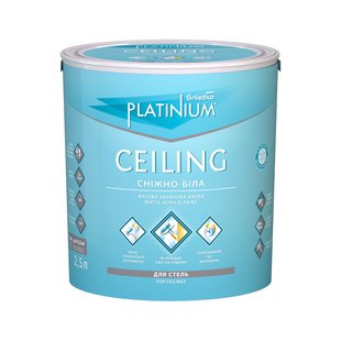 Фарба акрилова для стель Sniezka PLATINIUM CEILING сніжно-біла 5 л