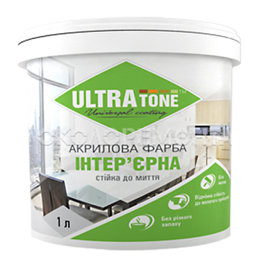 Краска интерьерная акриловая «ULTRAtone» стойкая к мытью 12,6 кг