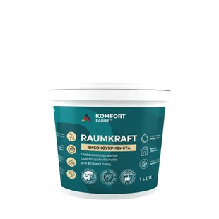 Высокоукрывистая глубокоматовая краска RAUMKRAFT белая 12,6 кг