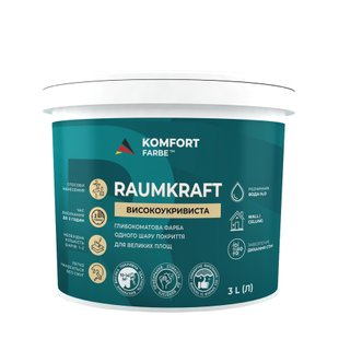 Высокоукрывистая глубокоматовая краска RAUMKRAFT белая 12,6 кг