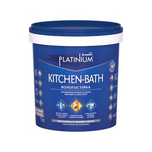 Фарба латексна вологостійка Sniezka PLATINIUM KITCHEN-BATH біла 5 л