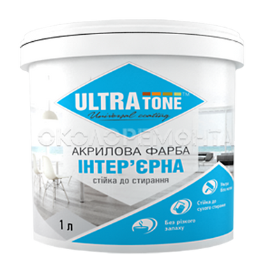 Краска интерьерная акриловая «ULTRAtone» ультрабелая 12,6 кг