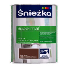 Эмаль масляно-фталевая Sniezka Supermal белый матовый ( F100 ) 2,5л