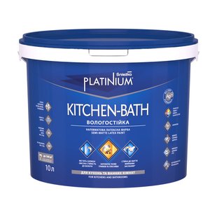 Фарба латексна вологостійка Sniezka PLATINIUM KITCHEN-BATH біла 5 л