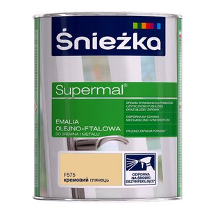 Емаль олійно-фталева Sniezka Supermal білий глянець ( RAL 9003 ) 0,2 л