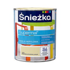 Эмаль акриловая Sniezka Supermal А352 стальной сатиновый глянец 0,8 л