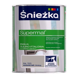 Емаль олійно-фталева Sniezka Supermal білий глянець ( RAL 9003 ) 0,2 л